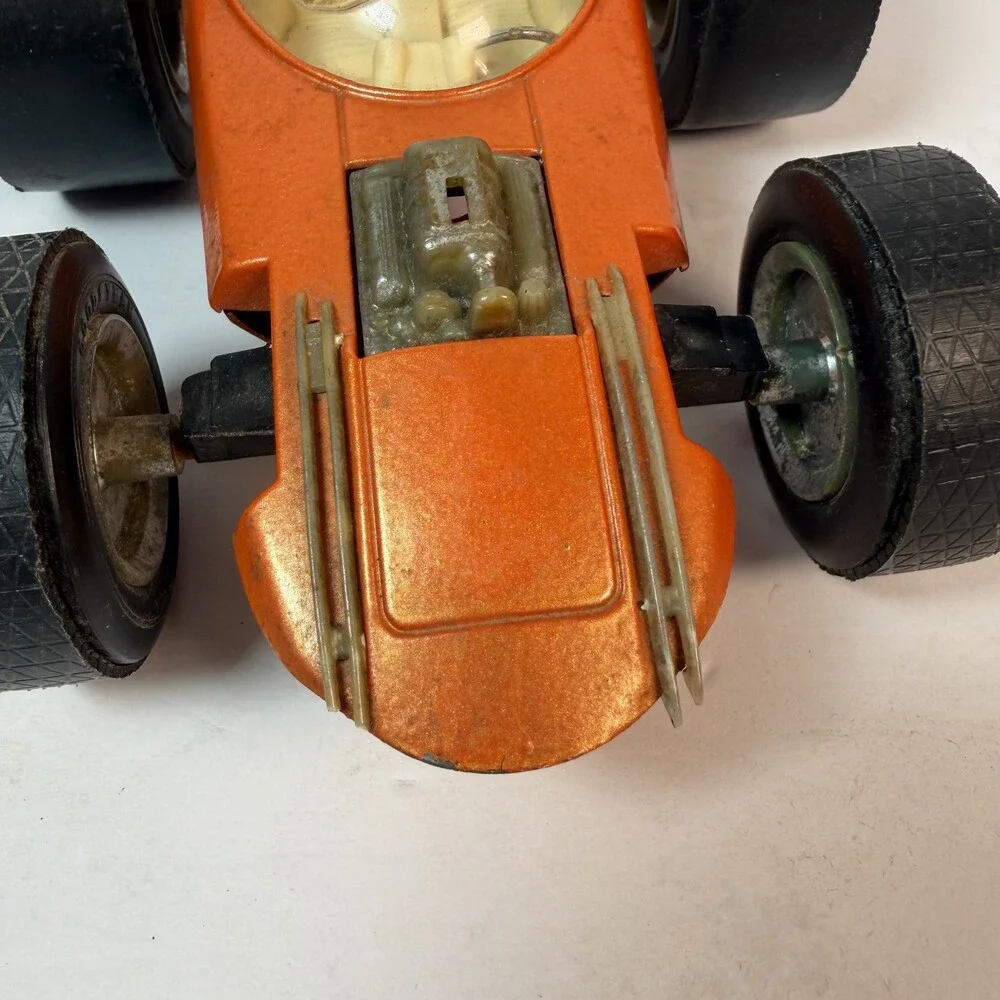 Vintage Zylmex Brute K706 Orange Diecast Dragster Race Car Hong Kong Toy